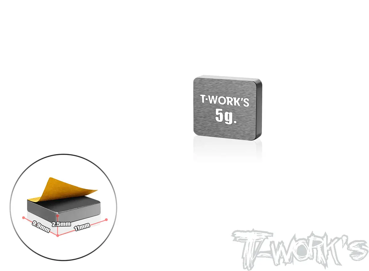 Te-207-F	Adhesive Type 5G Tungsten Balance Weight     11X9.9X2.5Mm 1