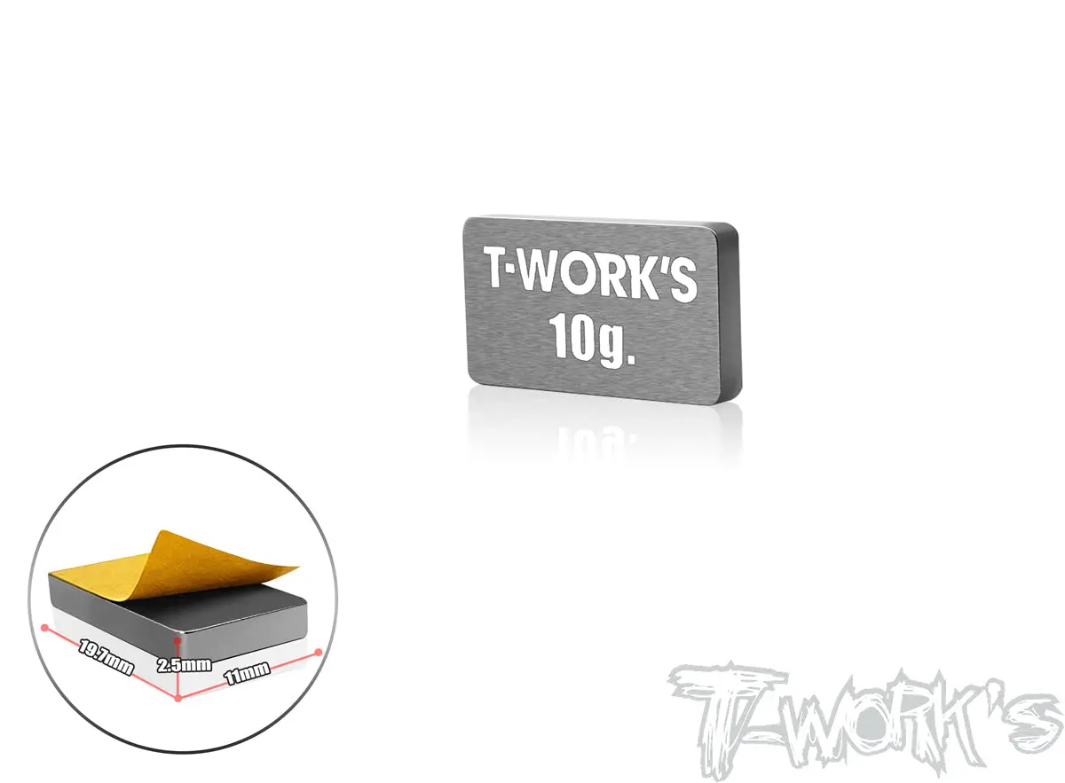 Te-207-G	Adhesive Type 10G Tungsten Balance Weight    11X19.7X2.5Mm 1