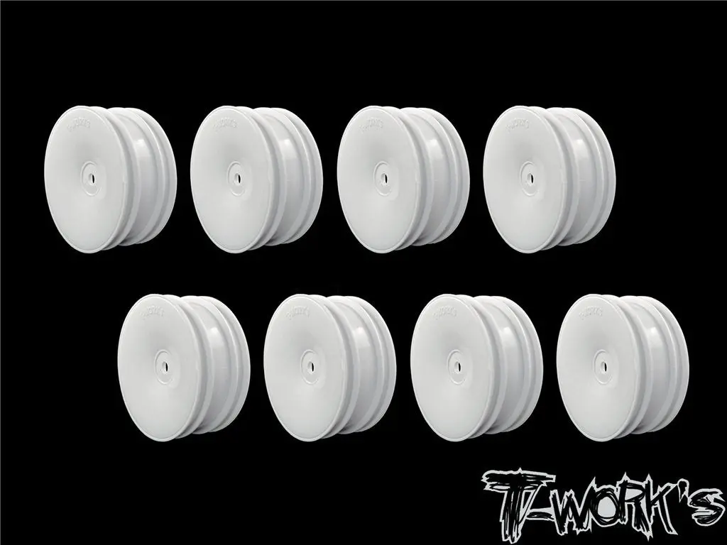 Te-218-A 2.2" 12Mm Hex 2Wd Front Wheels White/Yellow (2Pcs) 1