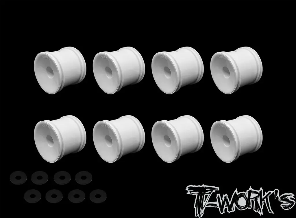 Te-238-Aw-2 12Mm Truck Wheel White ( Team Associated T4.3, T5m And T6.1 & Tekno Et410 & Yokomo Yz-2T F&R ) 2Pcs. 1