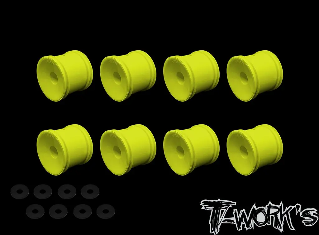 Te-238-Ay-2 12Mm Truck Wheel Yellow ( Team Associated T4.3, T5m And T6.1 & Tekno Et410 & Yokomo Yz-2T F&R ) 2Pcs. 1