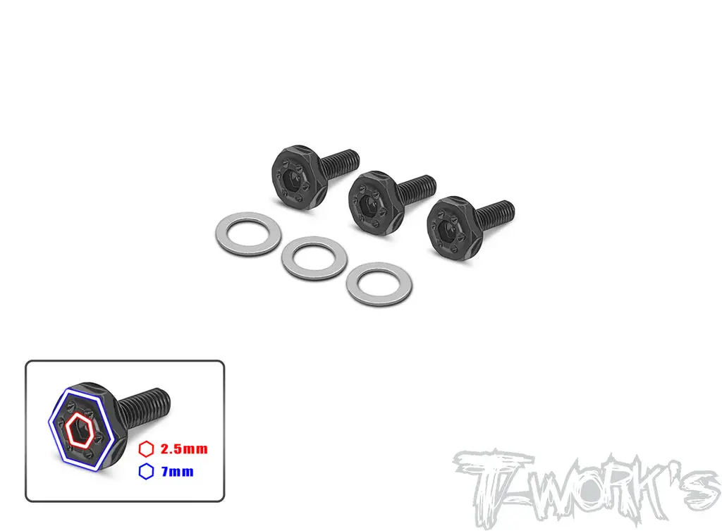 Tg-073 Steel Low Profile Clutch Screw 3Pcs. 1