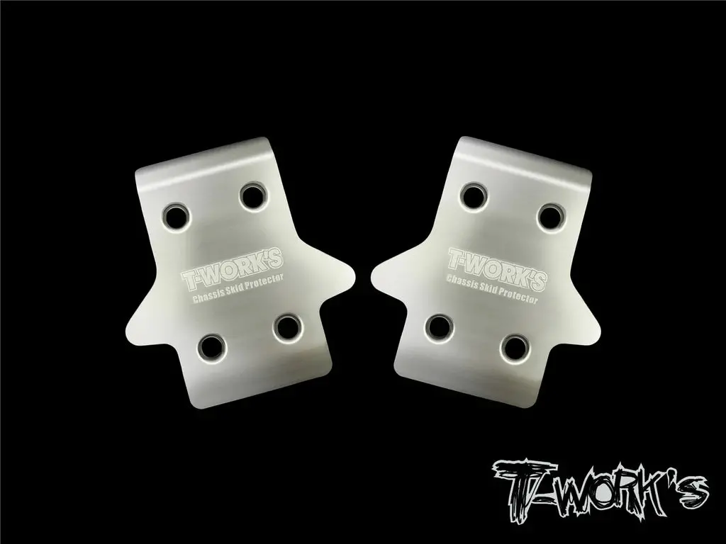 Stainless Steel Rear Chassis Skid Protector ( Team Associated Rc8 B4.1 / B3.2 ) 2Pcs. To-220-Rc8 1