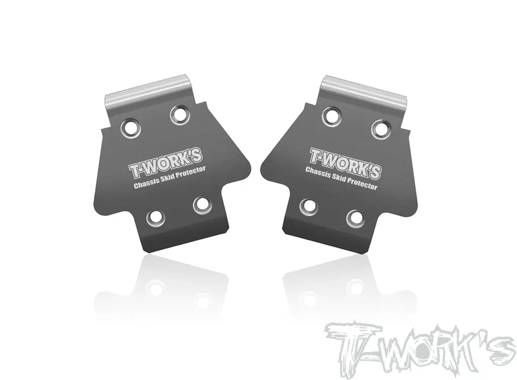 To-235-Rc8b4 Stainless Steel Front Chassis Skid Protector ( Team Associated Rc8 B4 ) 2Pcs. 1