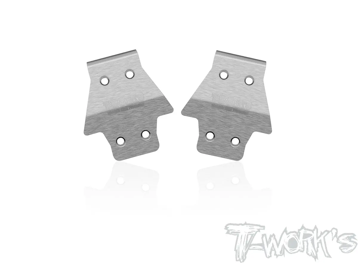 To-235-Tlr Stainless Steel Front Chassis Skid Protector ( Tlr 8Ight / 8Ight X) 2Pcs. 1
