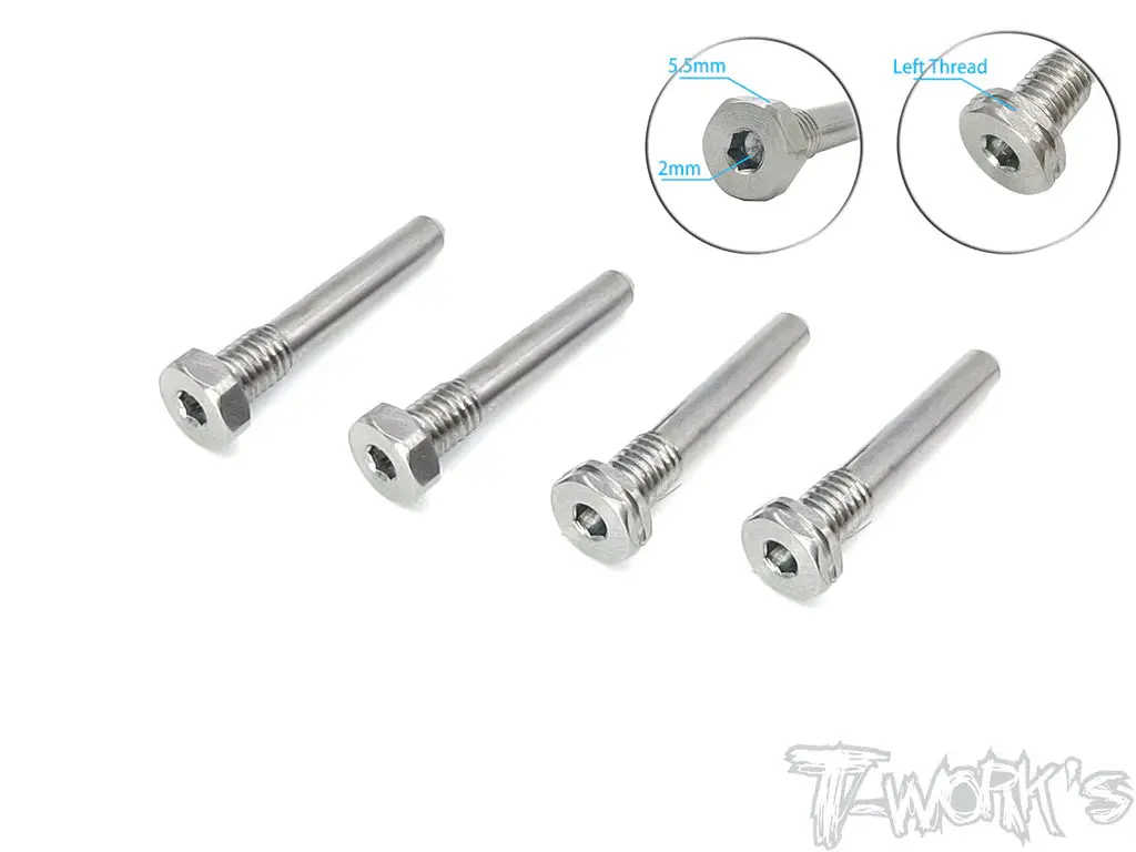 Tp-119-A 64 Titanium Screw Type Shock Pin Set ( For Team Associated Rc8 B3.1/B3.2 ) Lt 2Pcs. Rt 2Pcs 1