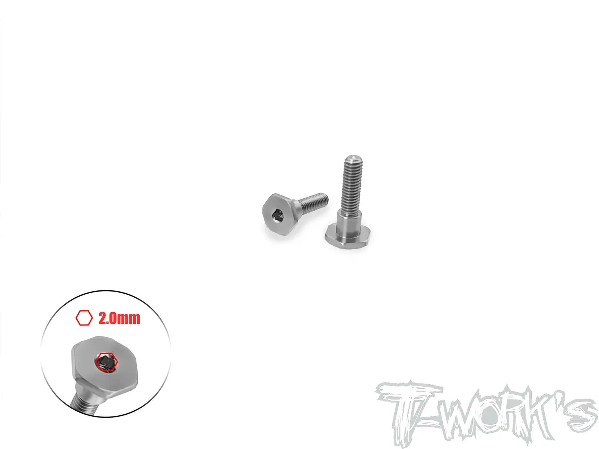 Tp-221-B	64 Titanium Steering Pin Screw ( For Hong Nor X5b ) 2Pcs. 1