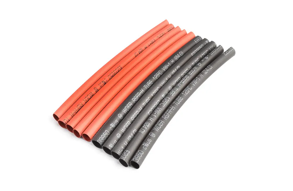 4Mm Pe Heat Shrink Red & Black-10Cm Long, 5Sets/Bag 1