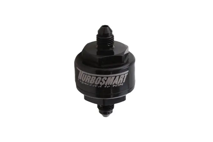 Turbosmart Billet Turbo Oil Feed Filter 44Um -4An - Black 1