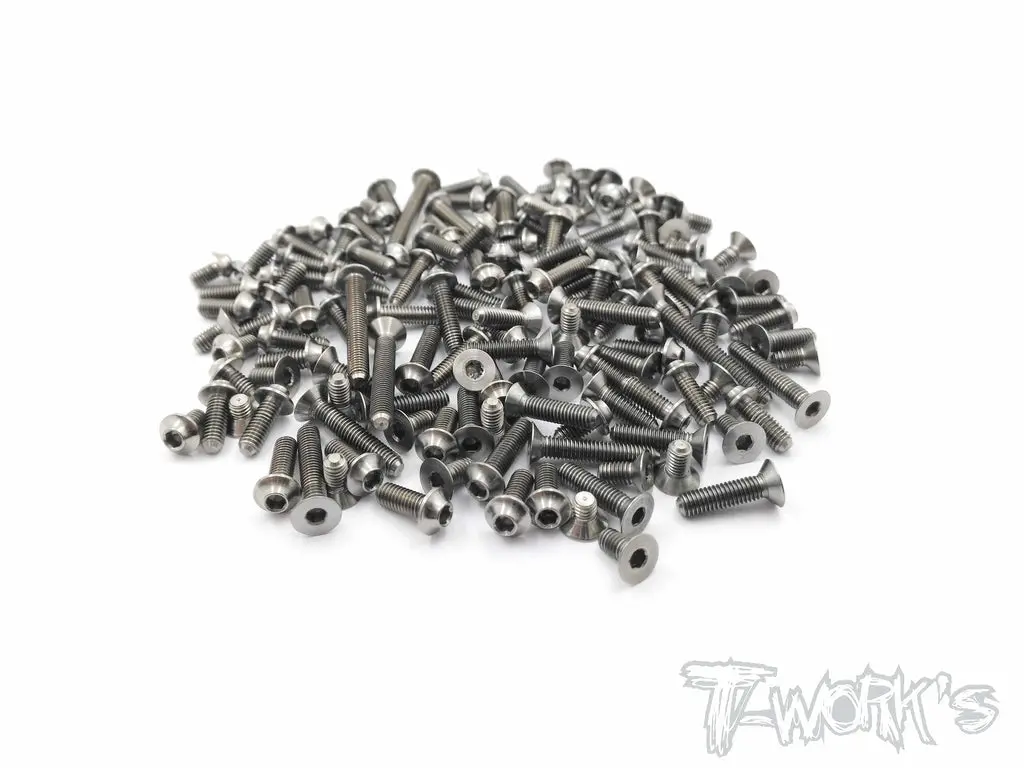 Tssu-Rc10b74 64 Titanium Screw Set ( Ufo Head ) 119Pcs. ( For Team Associated Rc10 B74 ) 1