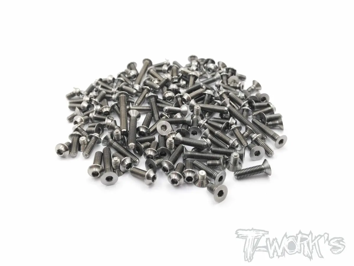 Tssu-Tlr22x-4 64 Titanium Screw Set ( Ufo Head )  112Pcs. ( For Tlr 22X-4 ) 1
