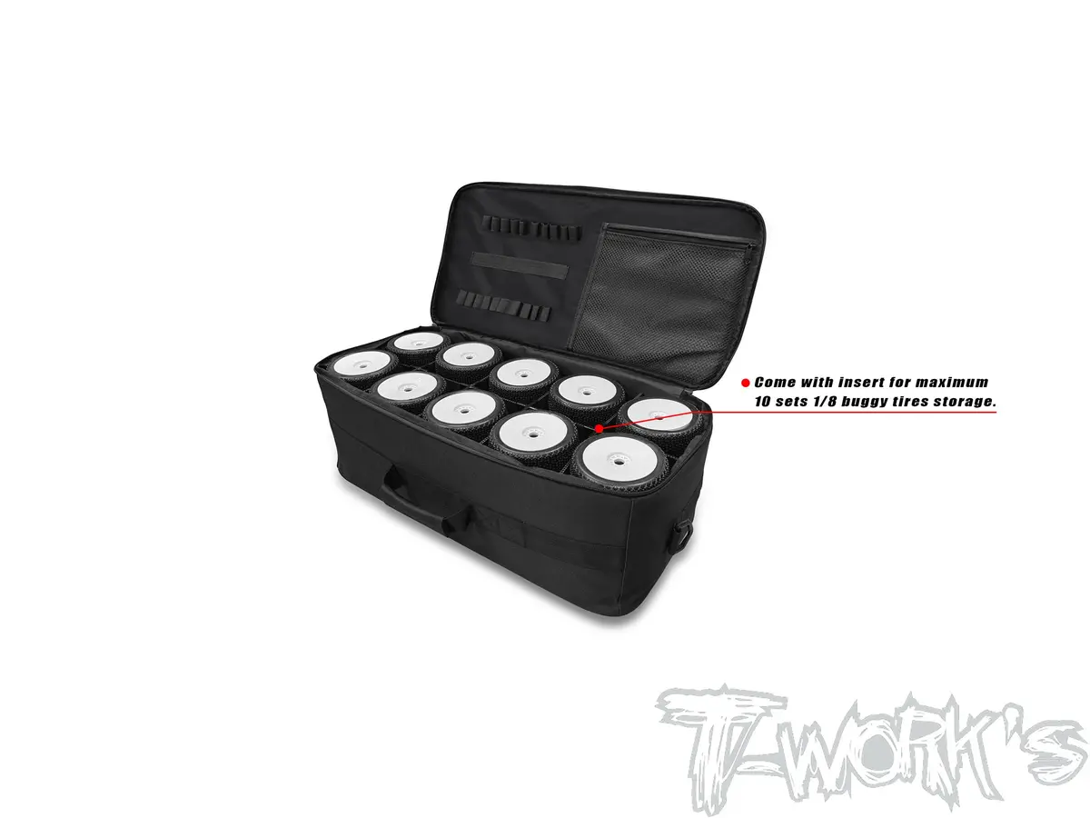 Tt-110-Gb T-Work's 1/8 Buggy Tire Carry Bag ( Can Store 10 Set ) 2