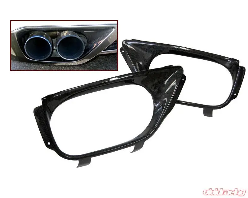 Titek Carbon Fiber Exhaust Shroud (Pair) Nissan Gt-R R35 1