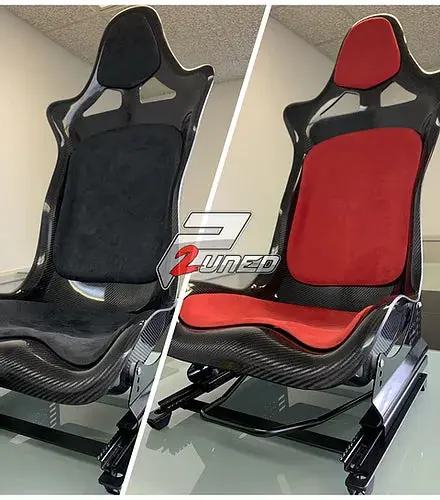 P2uned Carbon Fiber Seat W/ Suede Padding For Toyota Supra Mkv A90 1