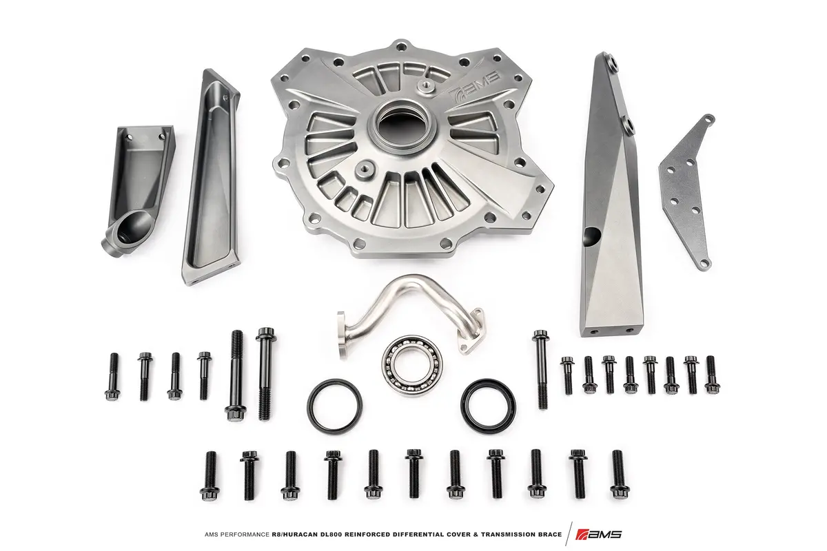 Ams Performance R8/Huracan Dl800 Reinforced Differential Cover & Transmission Brace 1
