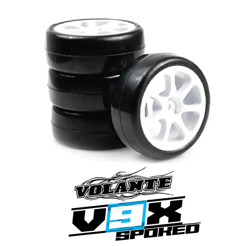 Volante V9x Evolution 28R Premium Pre-Glued Tire Set - Spoked Rim (4) 1