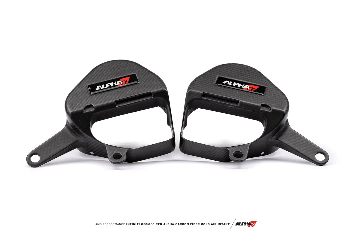 Ams Performance Red Alpha Carbon Fiber Cold Air Intake Kit For Infiniti Q50 / Q60 2