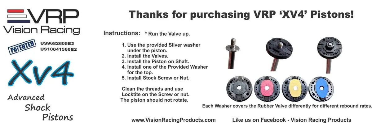 Vrp Pistons Xv4 22 Hole (Set Of 4) For 1/8Th Tekno - Kyosho - Sworks - Ae- Sparko - Mugen - Mayako- Xray 2