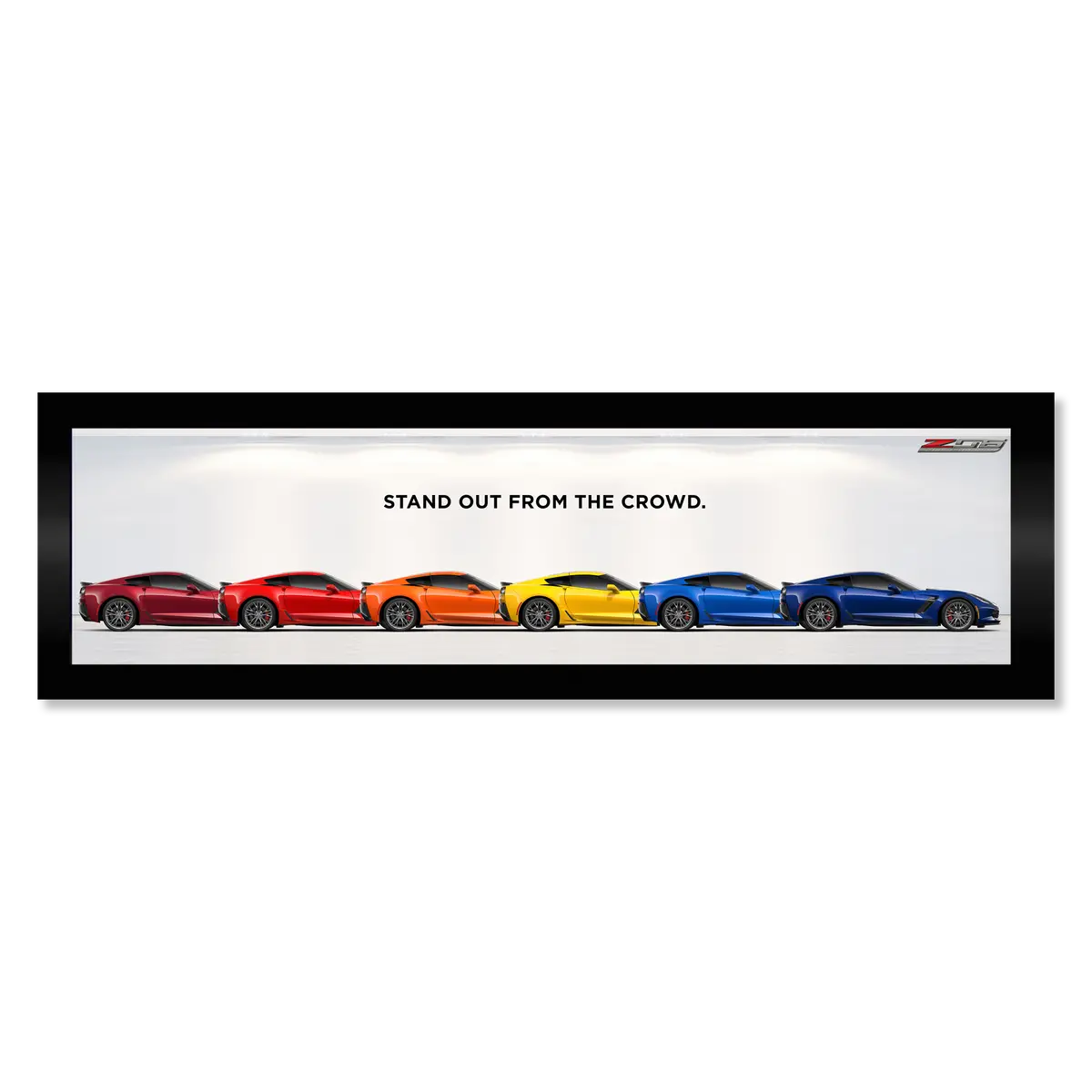 Corvette 7Th Gen Z06 Color Framed Printed Canvas 1