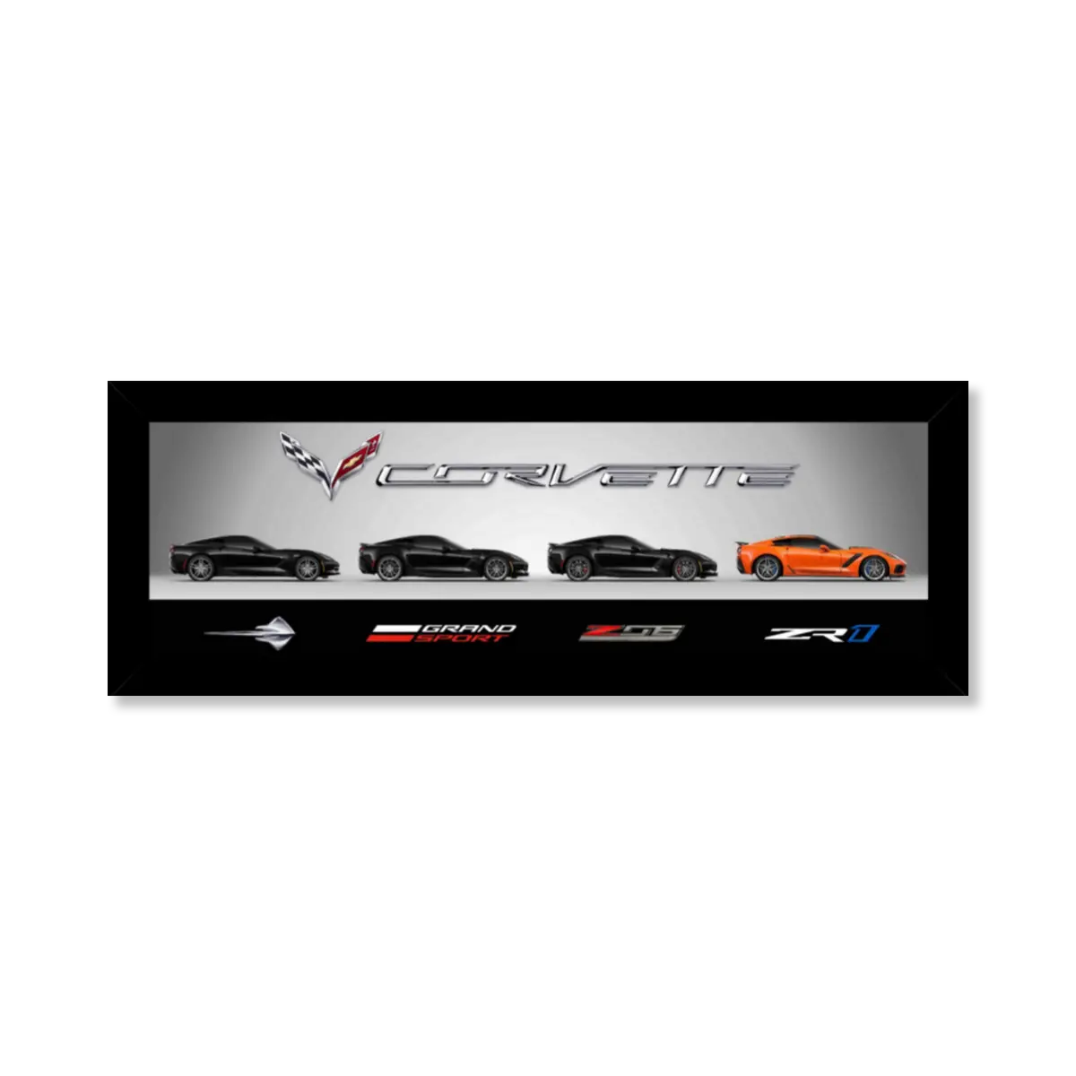 2019 Corvettes Framed Printed Canvas 1