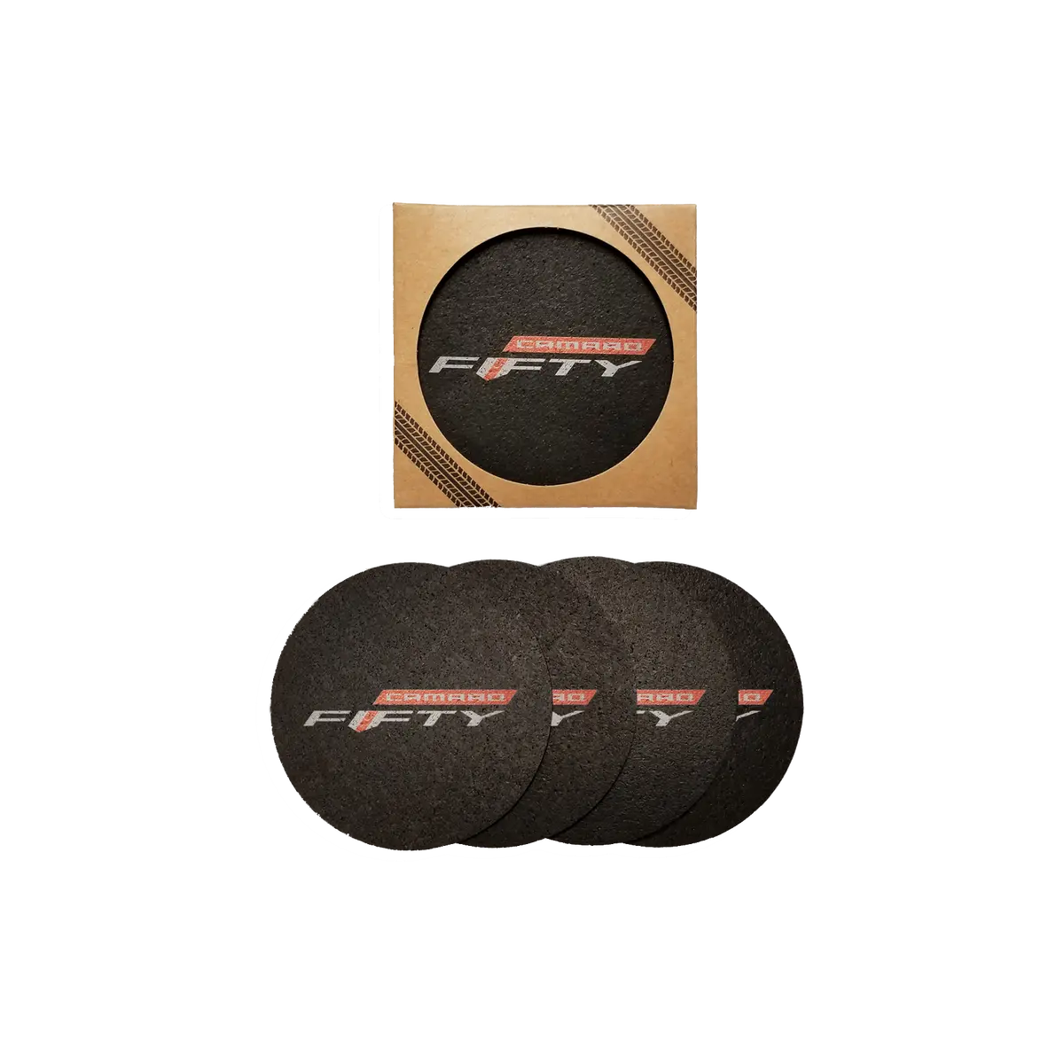 Camaro Fifty Recycled Rubber Tire (4 Pack) Coaster Set *Made In The Usa 1