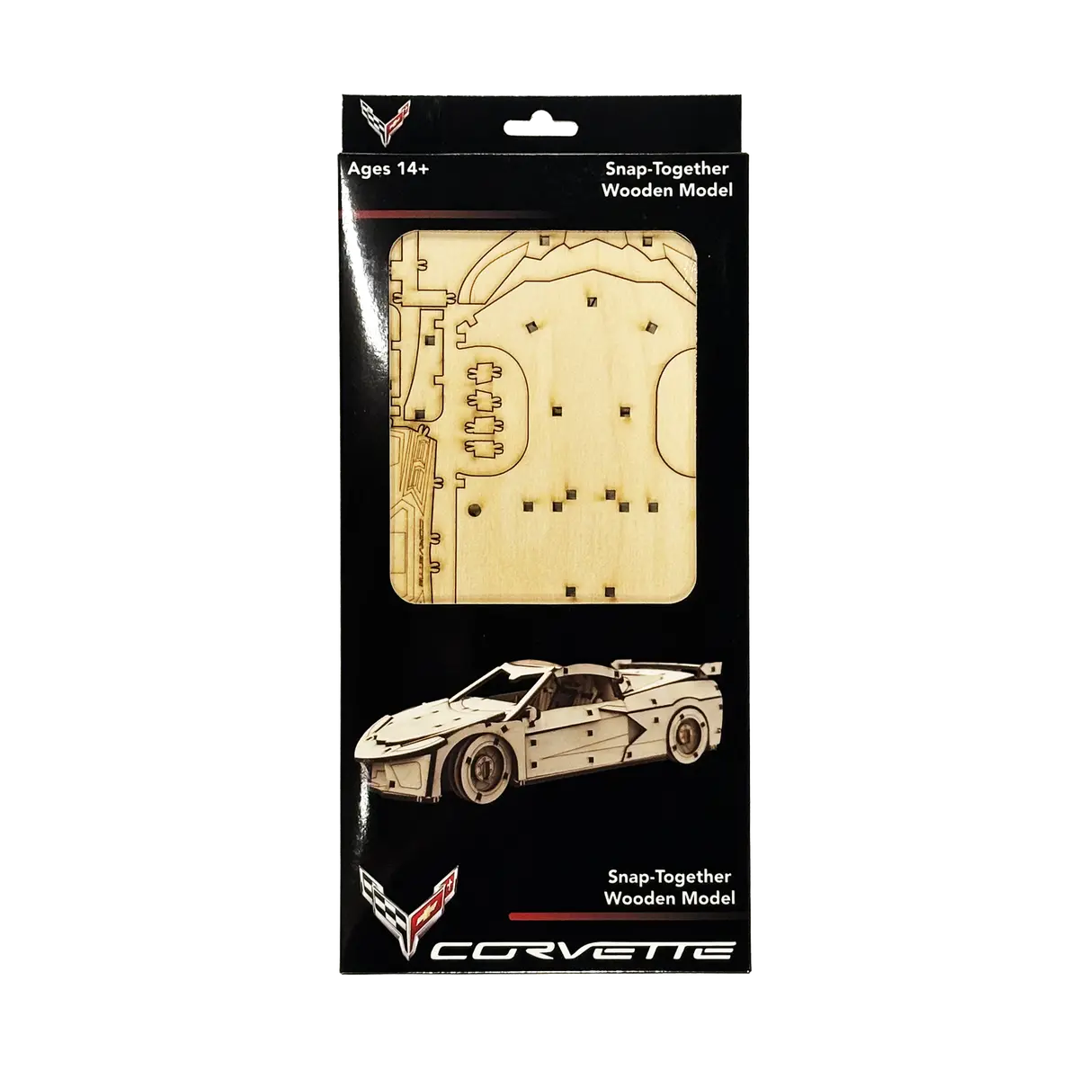 Corvette C8 Snap Together Wooden Model 1