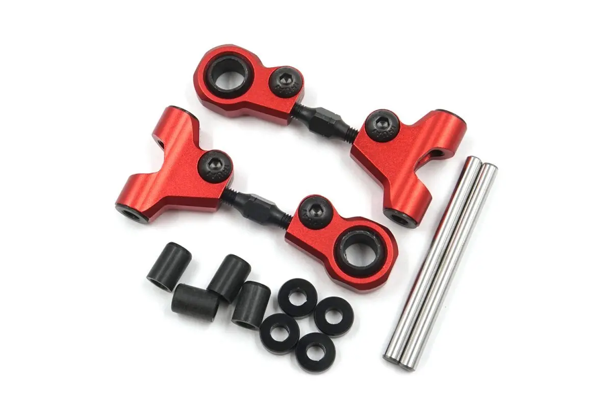 Yeah Racing Red Aluminium Tamiya Tt-01 & Tt-01E Front Upper Suspension Arms 2Pcs W/ Hardware 1