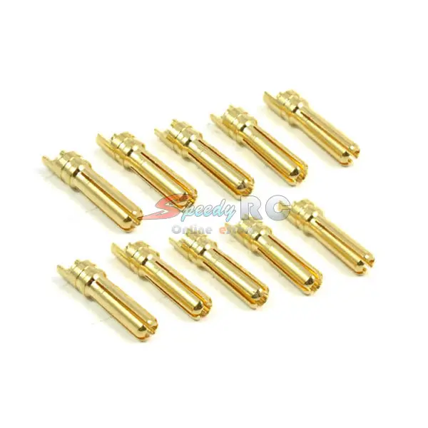 Yeah Racing 4Mm High Current Connector Set (Bullet Plug Male X10) #Bc-0010 1