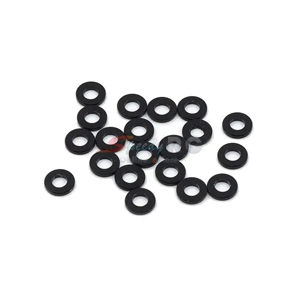 Yeah Racing Aluminum M3 Flat Washer 1Mm 20Pcs Black Ya-0393Bk 1