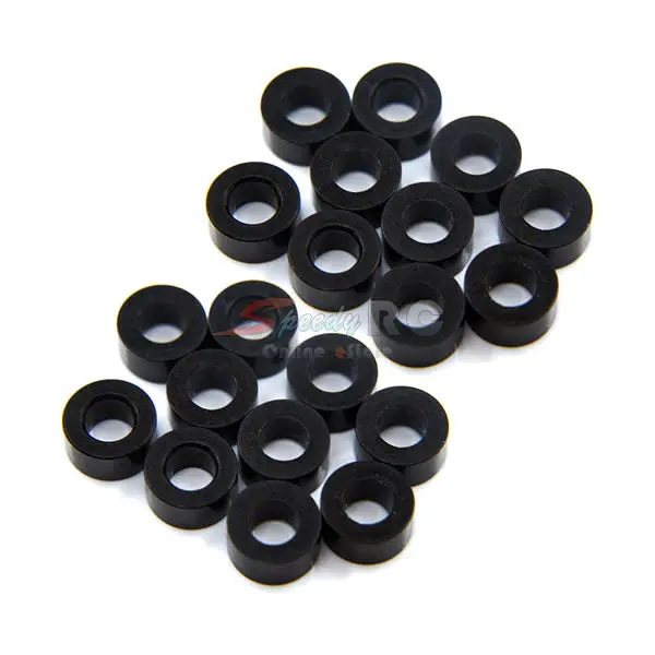 Yeah Racing Aluminum M3 Flat Washer 3Mm 20Pcs Black Ya-0397Bk 1