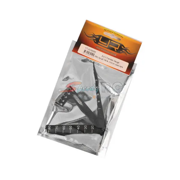 Yeah Racing 3 In 1 Camber Gauge Bk For All 1:8 & 1:10 On Road Car Yt-0056Bk 2