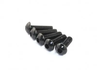 M3x4mm Aluminum Button Head Screw, Black, 5 Pcs (Ac-30001) 1