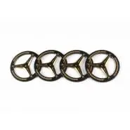Am-171007 Alu Set-Up Wheel For Rubber Tires Black Golden (4) (Arrowmax) 1
