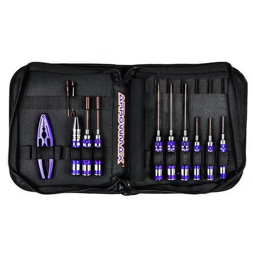 Arrowmax Am Toolset For 1/10 Offroad (12Pcs) With Tools Bag Am-199447 1