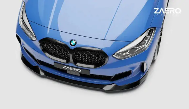 Bmw 1 Series M Sport & M135i F40 Evo-1 Gloss Black Front Splitter By Zaero (2019+) 2