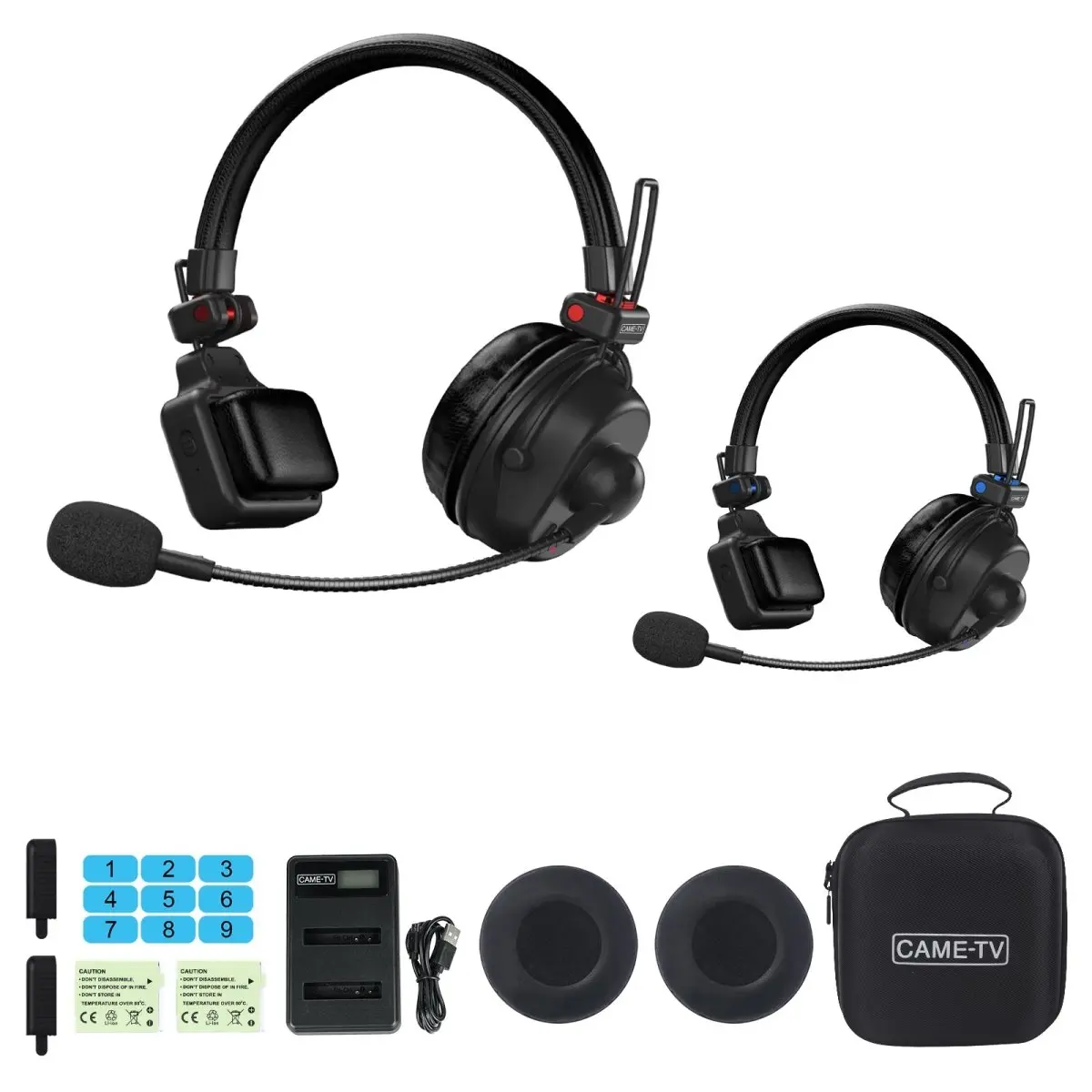 Came-Tv Waero Pro Full Duplex Dual Antenna 1.9G Lightweight Wireless Intercom Headset - 2 Pack 1