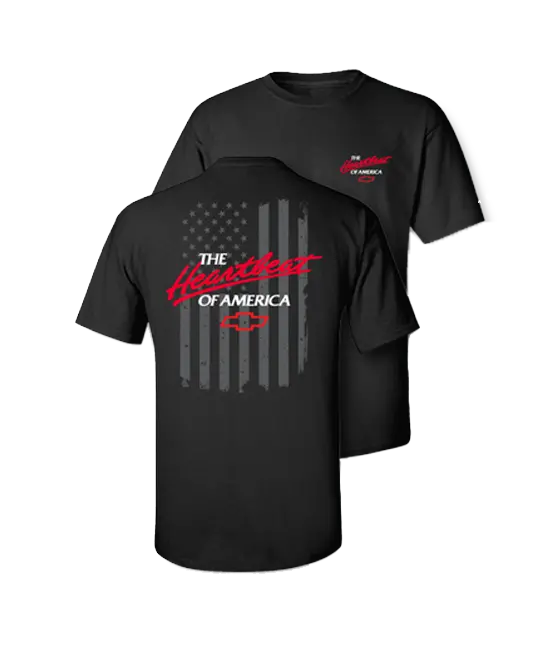 Chevy Heartbeat Of America Usa Flag T-Shirt 1