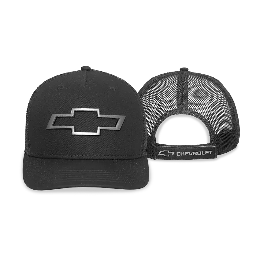 Chevrolet Black Mesh Back Iridescent Bowtie Cap 1
