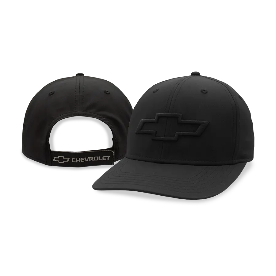 Chevrolet Black With Black Bowtie Cap 1