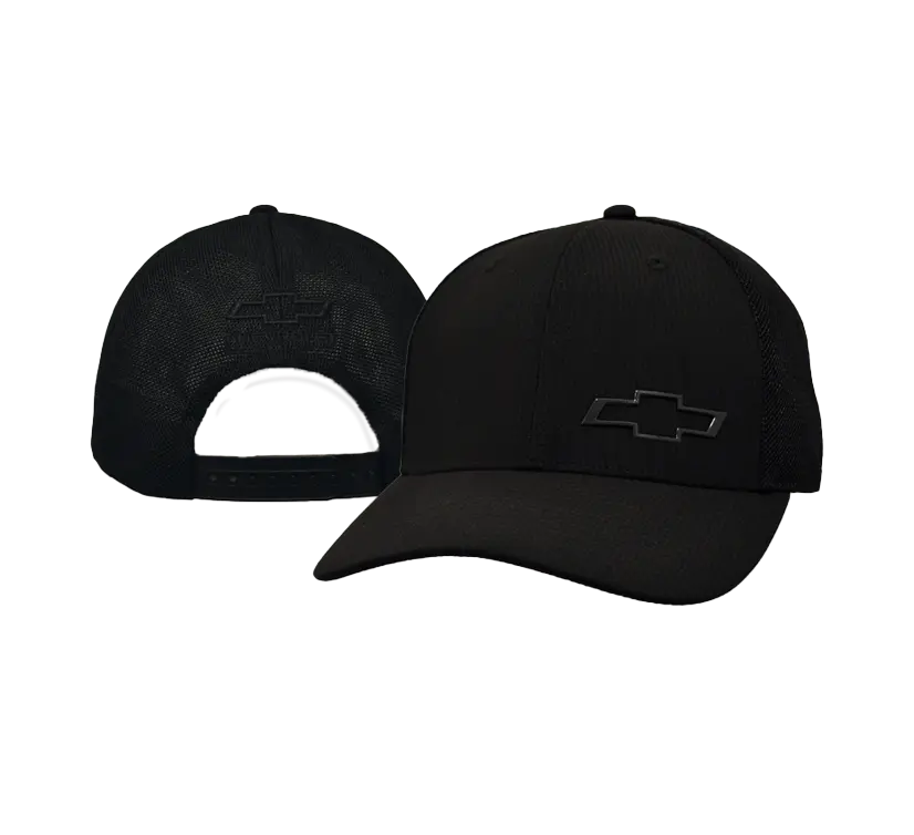Chevrolet Mesh Chrome Bowtie Snapback Cap 1