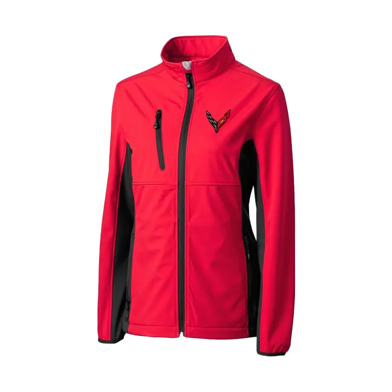 Corvette C8 Women's Stretch Softshell Jacket 1