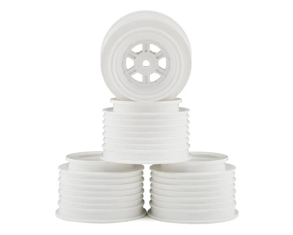 De-Glr-As Derglras E Racing Gambler Rear Late Model Wheels (Ae/Tlr) (White) Der-Glr-Aw 1