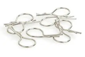 Team Zombie Body Clips 1/10 Anodized Silver (10) 1