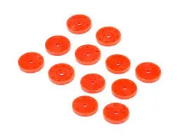 Hot Bodies Shock Piston Set V2 (16Mm/Orange/6 Pairs) Hb114744 1