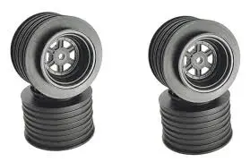 Der-Gsr-Ab  De Racing Gambler Rear Late Model Wheels (Black) Der-Gsr-Ab 1