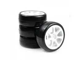 Volante V9x 36R Premium Pre-Glued Tire Set (4) Seven Spoke Wheel 1