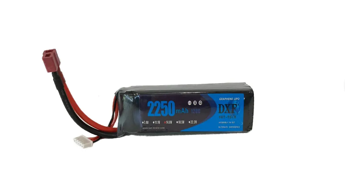 Dxf 2250Mah 4S 14.8V W/  Deans T-Style Connector (For Starter Box) 1
