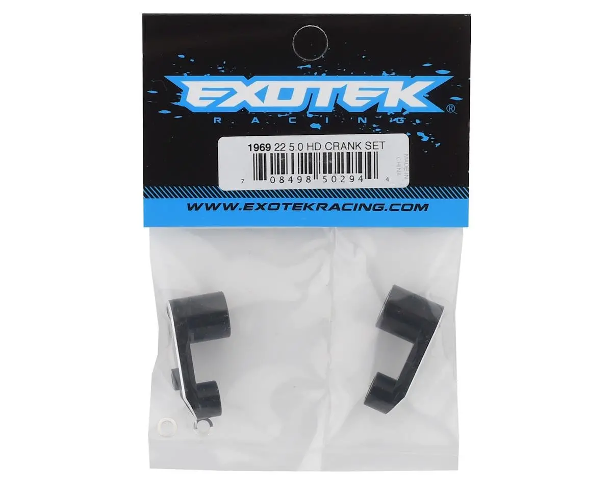 Exotek 1969 Aluminum Hd Steering Crank Set Black Silver For Losi 22 5.0 2