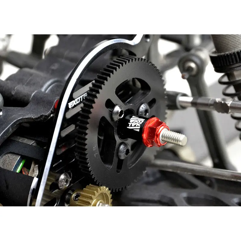 Exotek 1971 Aluminum Slipper Eliminator Spur Mount Set Black For Tlr 22 Series Kimbrough Spurs 2