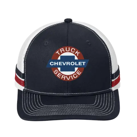Chevrolet Two-Stripe Snapback Trucker Cap 1